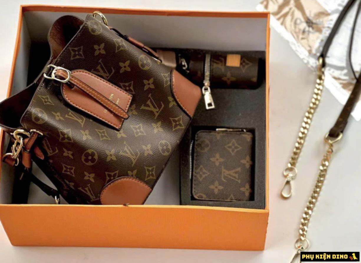 Túi Combo 3 Túi Louis Vuitton LV Petite Malle Monogram 3 Combo Túi LV Nâu