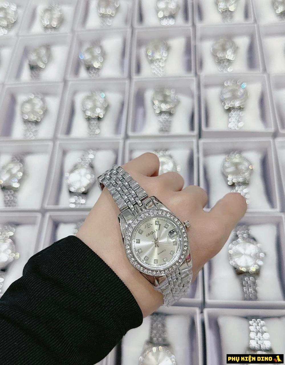 Đồng Hồ Viền Kim Cương Grealy Cao Cấp 10 Đồng Hồ Grealy Cao cấp