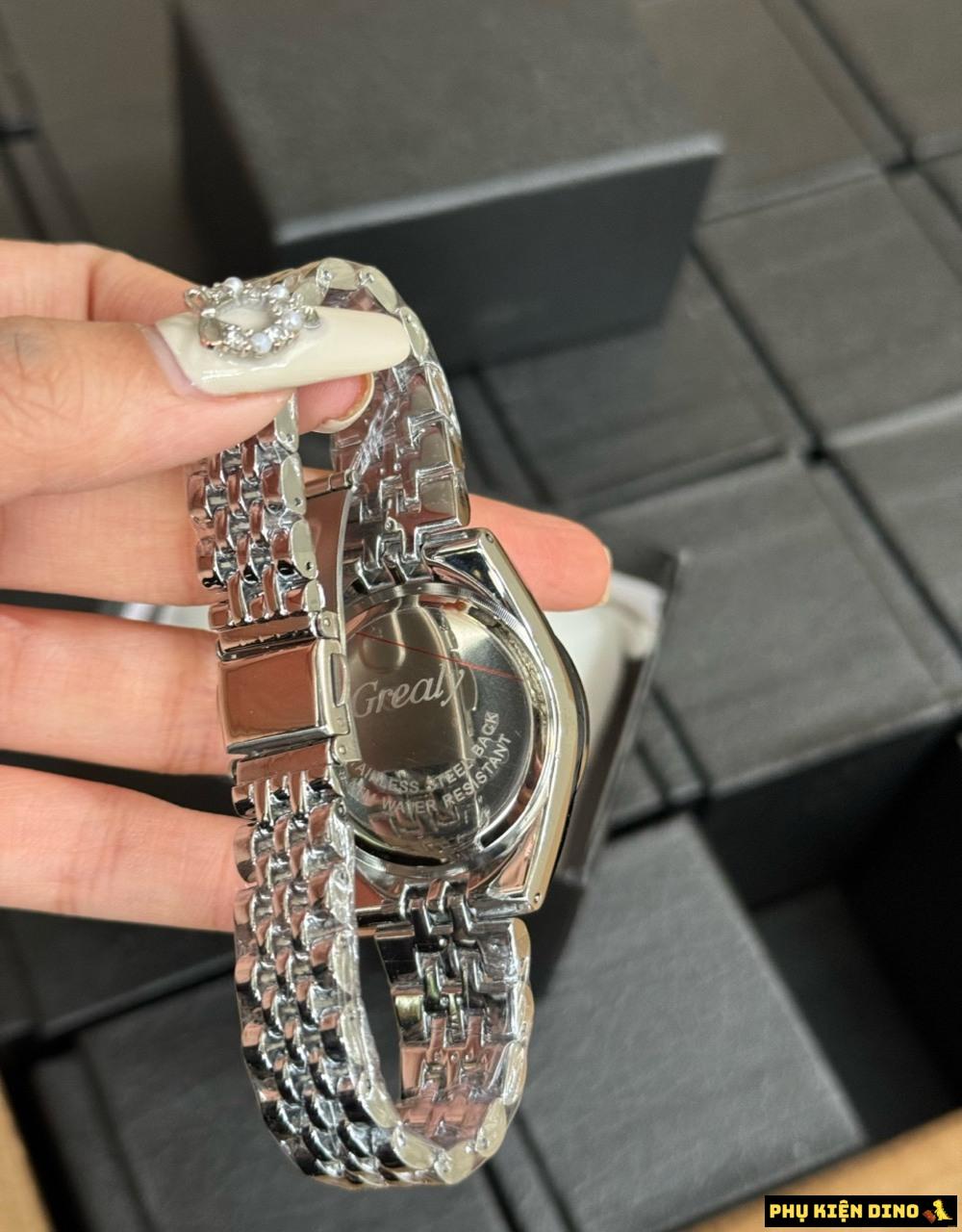 Đồng Hồ Viền Kim Cương Grealy Cao Cấp 8 Đồng Hồ Grealy Fullbox