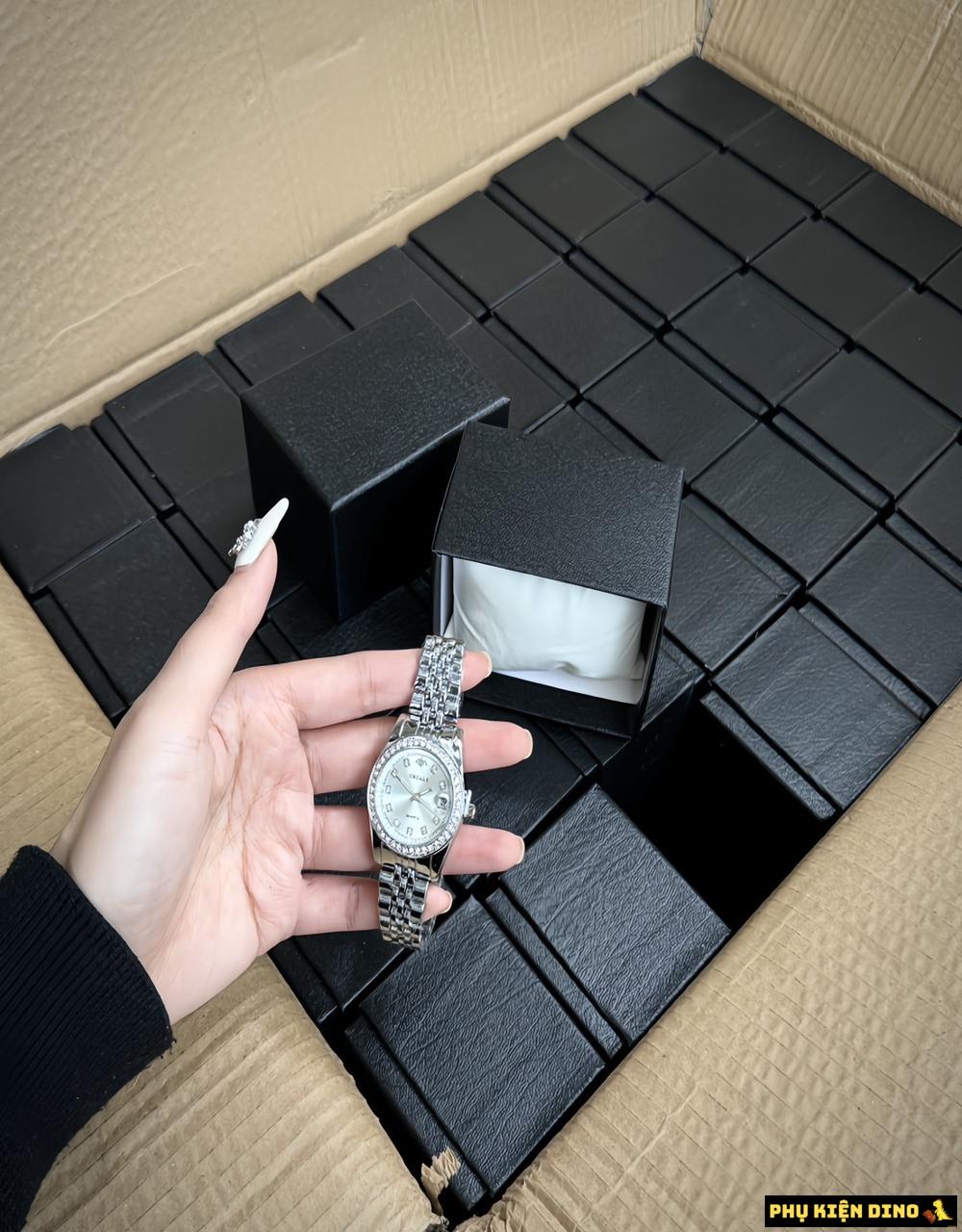 Đồng Hồ Viền Kim Cương Grealy Cao Cấp 4 Đồng Hồ Grealy Watch