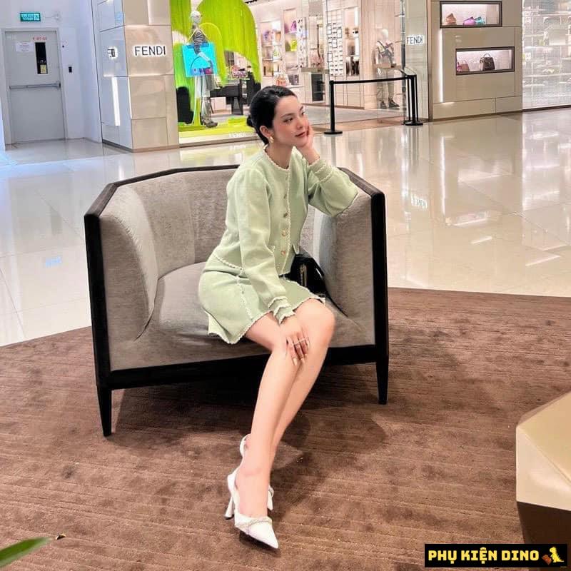 Giày Cao Gót Trắng Zara Đính Đá 9 Giày Cao Gót Trắng Đính Đá