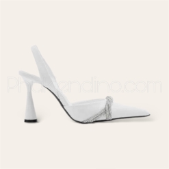 Giày Cao Gót Trắng Zara Đính Đá