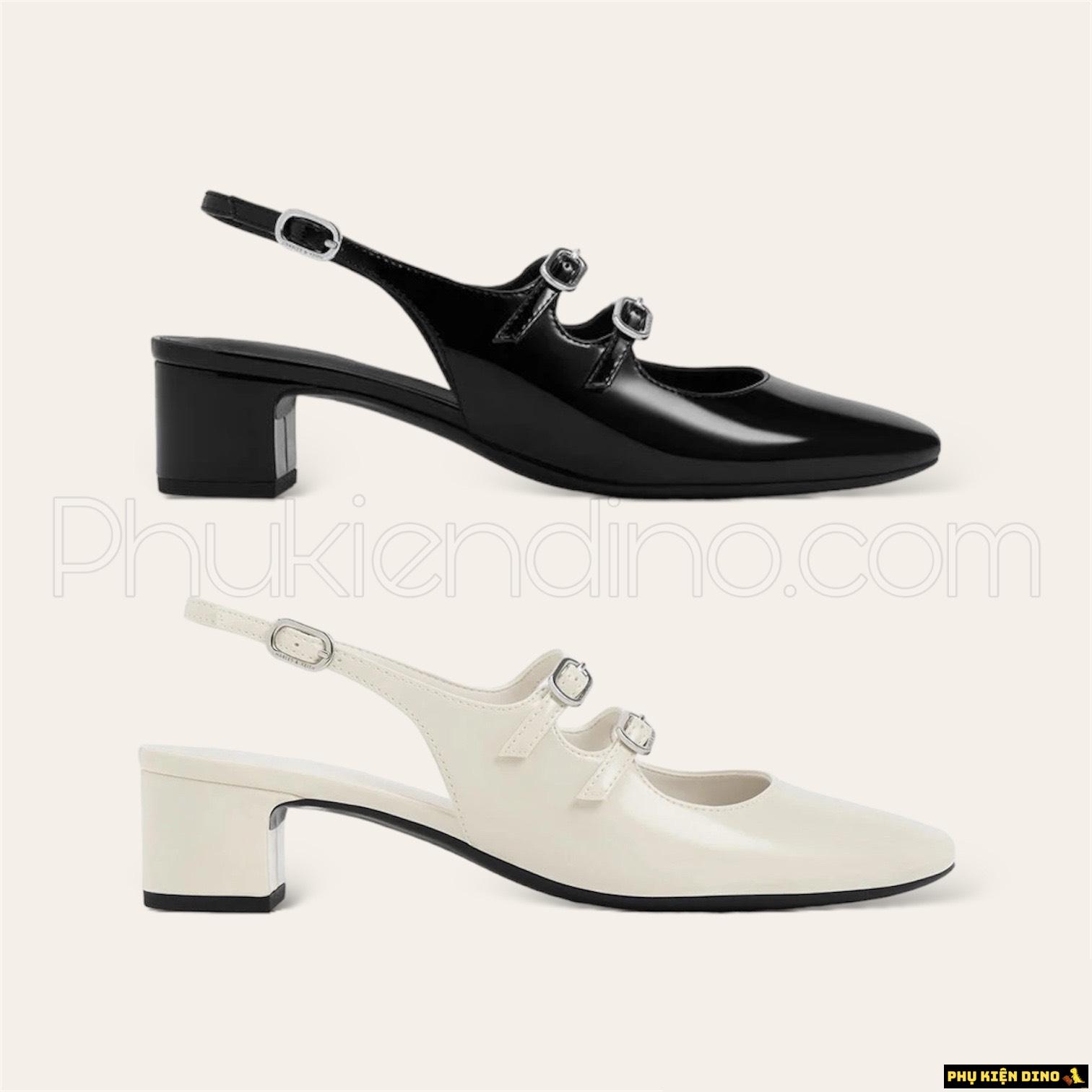 Giày CNK Double Strap Slingback Mary Jane Pumps 1 Giày CNK Double Strap Slingback Mary Jane Pumps