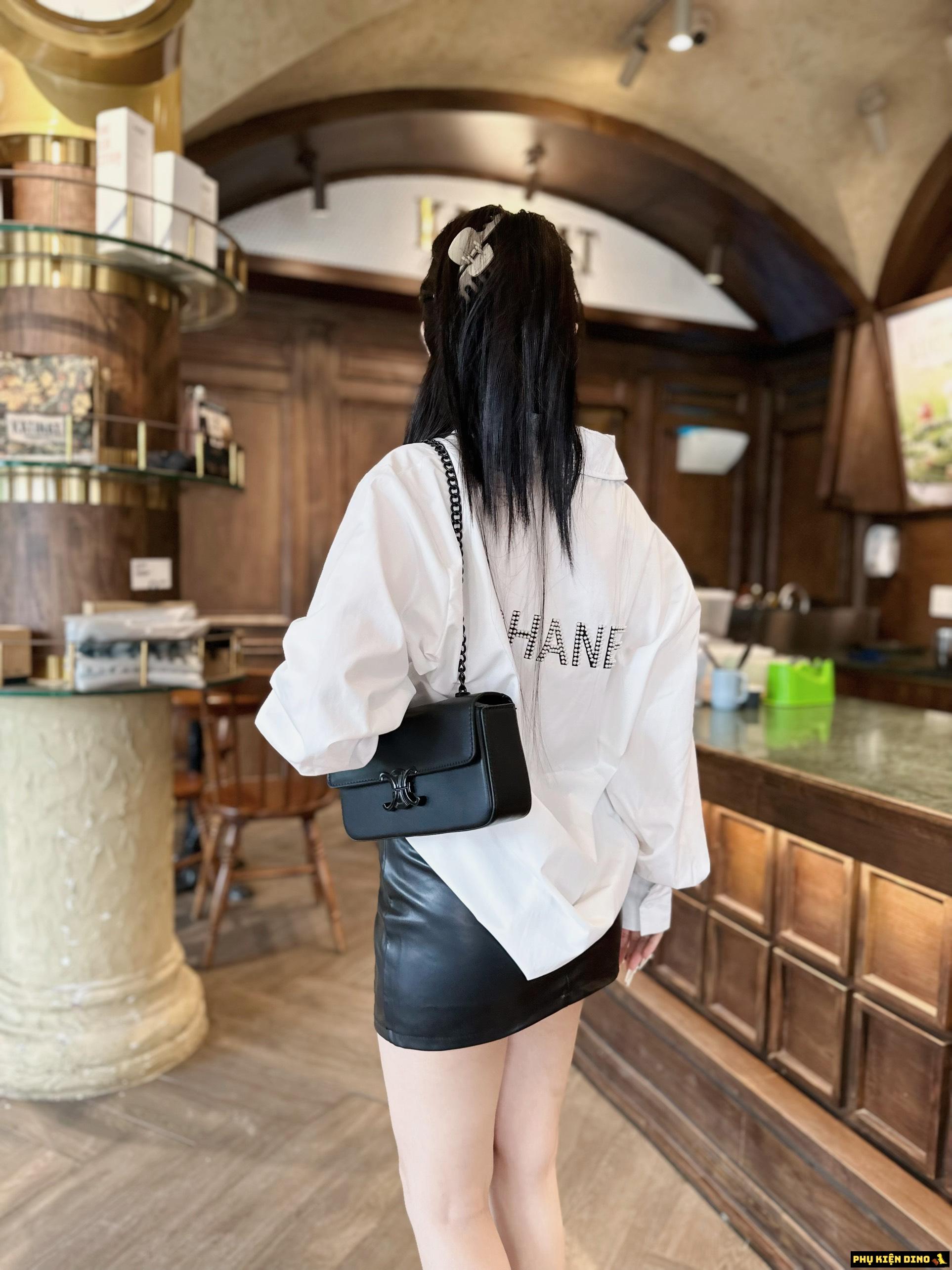 Túi Đeo Vai Celine Claude Shoulder Bag Black Màu Đen 9 Túi Celine Claude Shoulder Bag Black