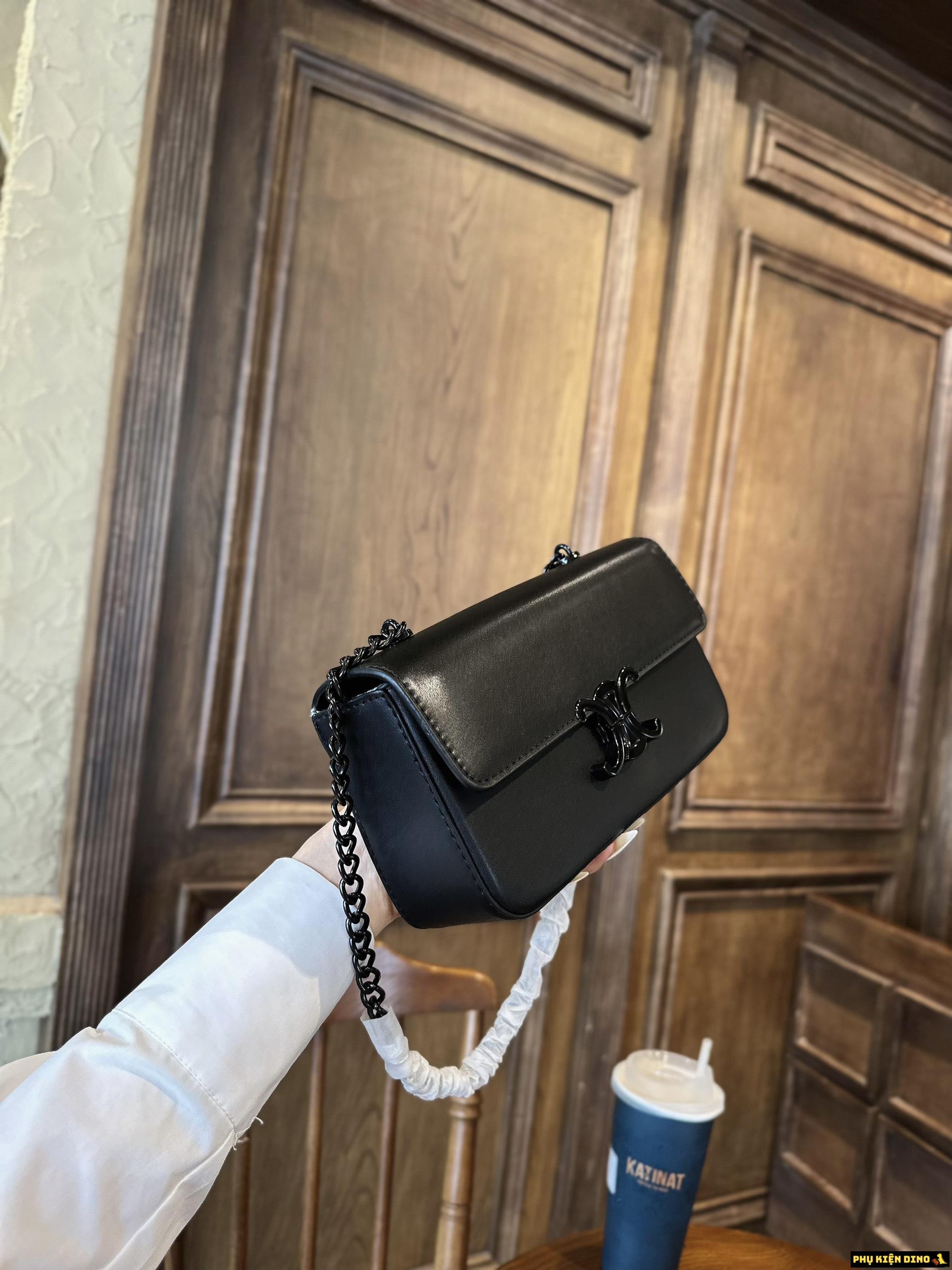 Túi Đeo Vai Celine Claude Shoulder Bag Black Màu Đen 8 Túi Celine Claude Shoulder Màu Đen