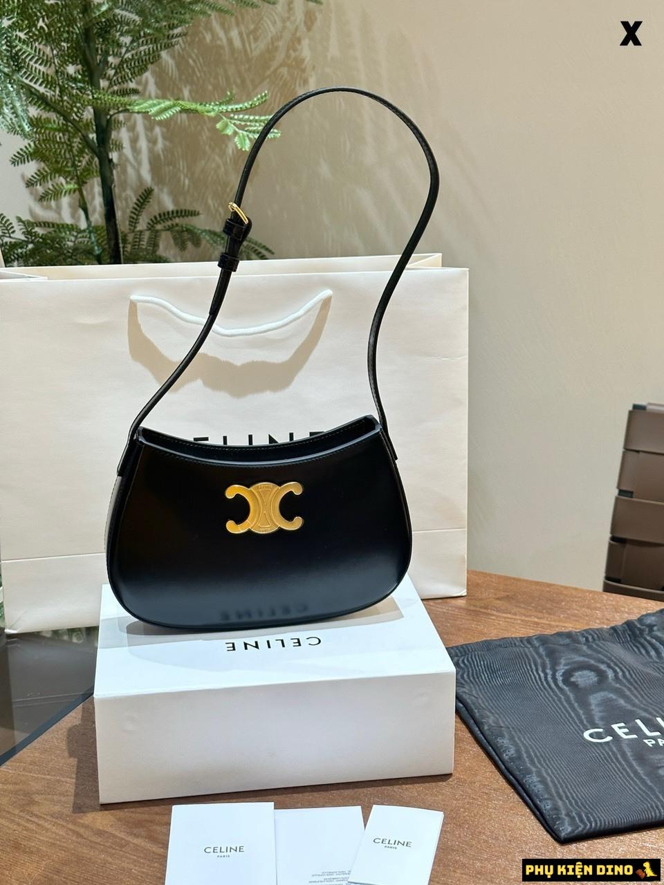 Túi Celine Medium Tilly Bag Canvas Black 2 Túi Celine Medium Tilly Bag Black