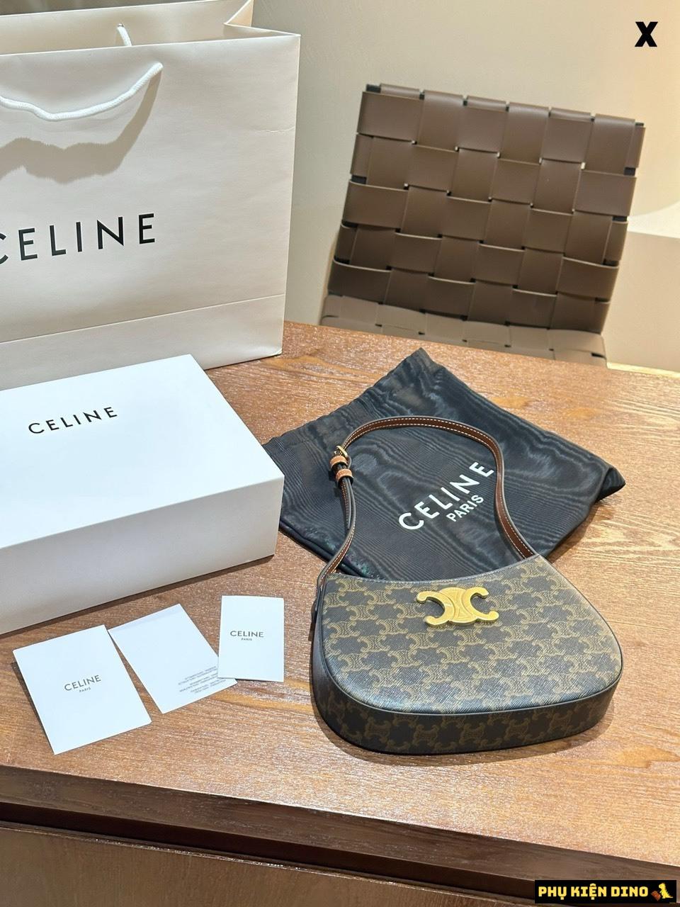 Túi Celine Medium Tilly Bag Canvas Black 7 Túi Celine Medium Tilly Bag Họa Tiết