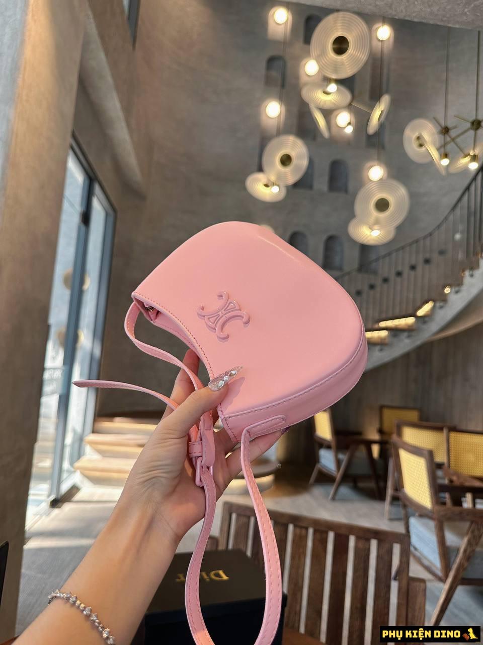 Túi Celine Medium Tilly Shoulder Bag Dáng Thuyền Size 21cm 9 Túi Celine Medium Tilly Shoulder Bag Dáng Thuyền màu Hồng