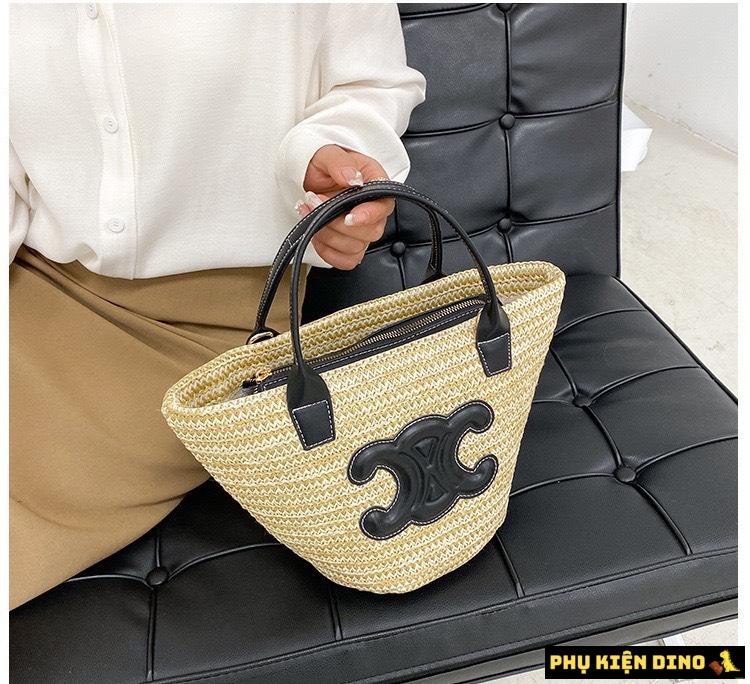 Túi Cói Celine Mini Vintage Nâu Đen Trắng 11 tui celine mini vintage black