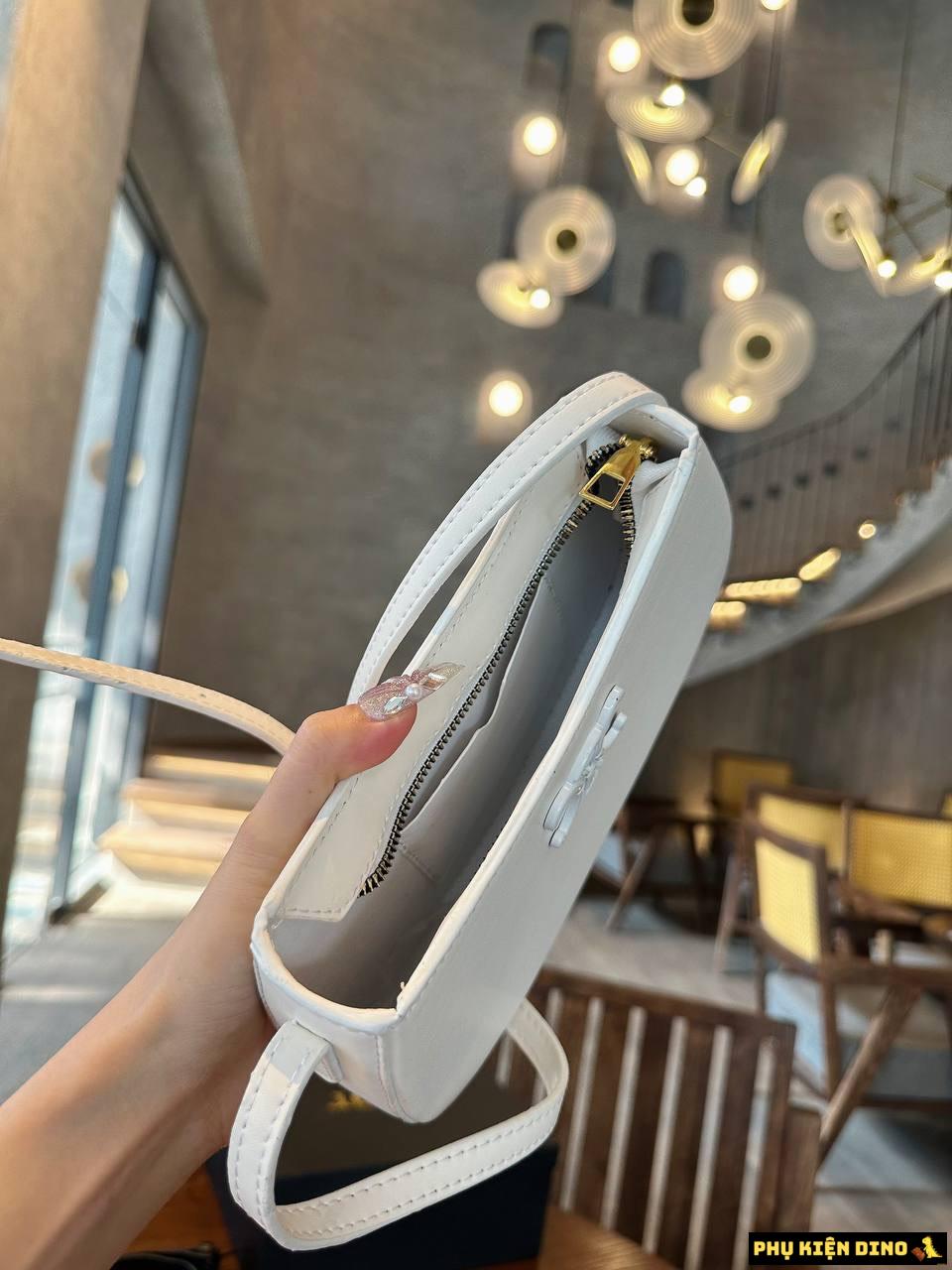 Túi Celine Medium Tilly Shoulder Bag Dáng Thuyền Size 21cm 2 Túi Celine Tilly màu Trắng