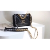 Túi Nữ Chanel CC Black Lambskin 19 Trắng Đen Size 20 22 Túi Chanel 19 Flap Small Black Lambskin