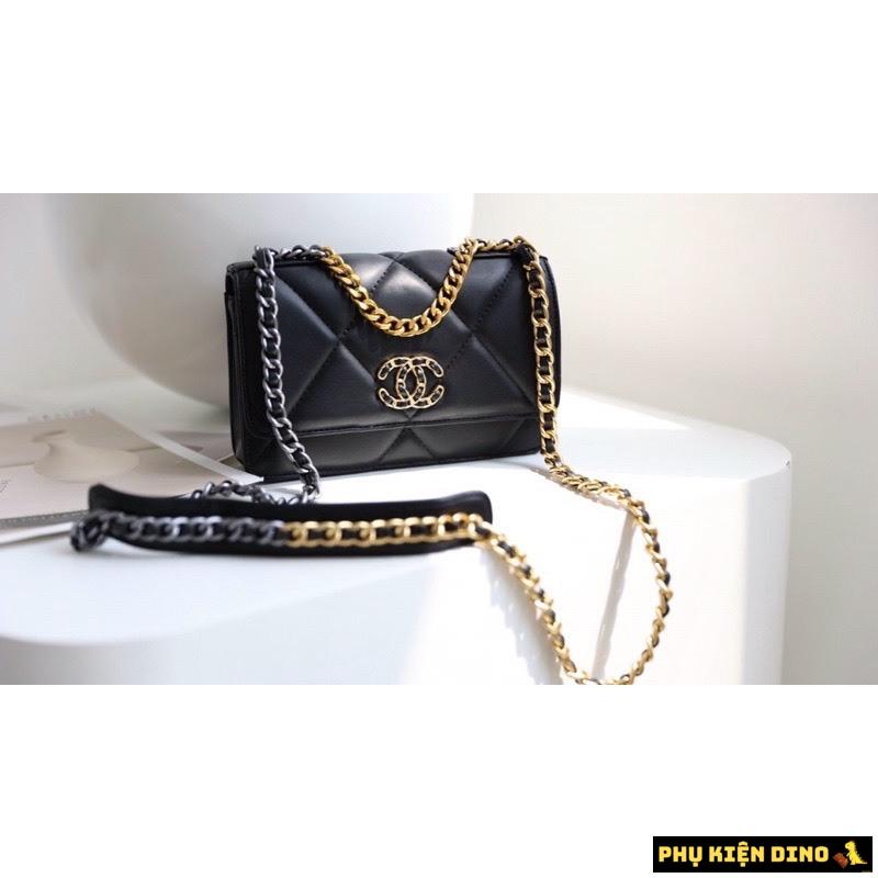 Túi Nữ Chanel CC Black Lambskin 19 Trắng Đen Size 20 11 Túi Chanel 19 Flap Small Black Lambskin