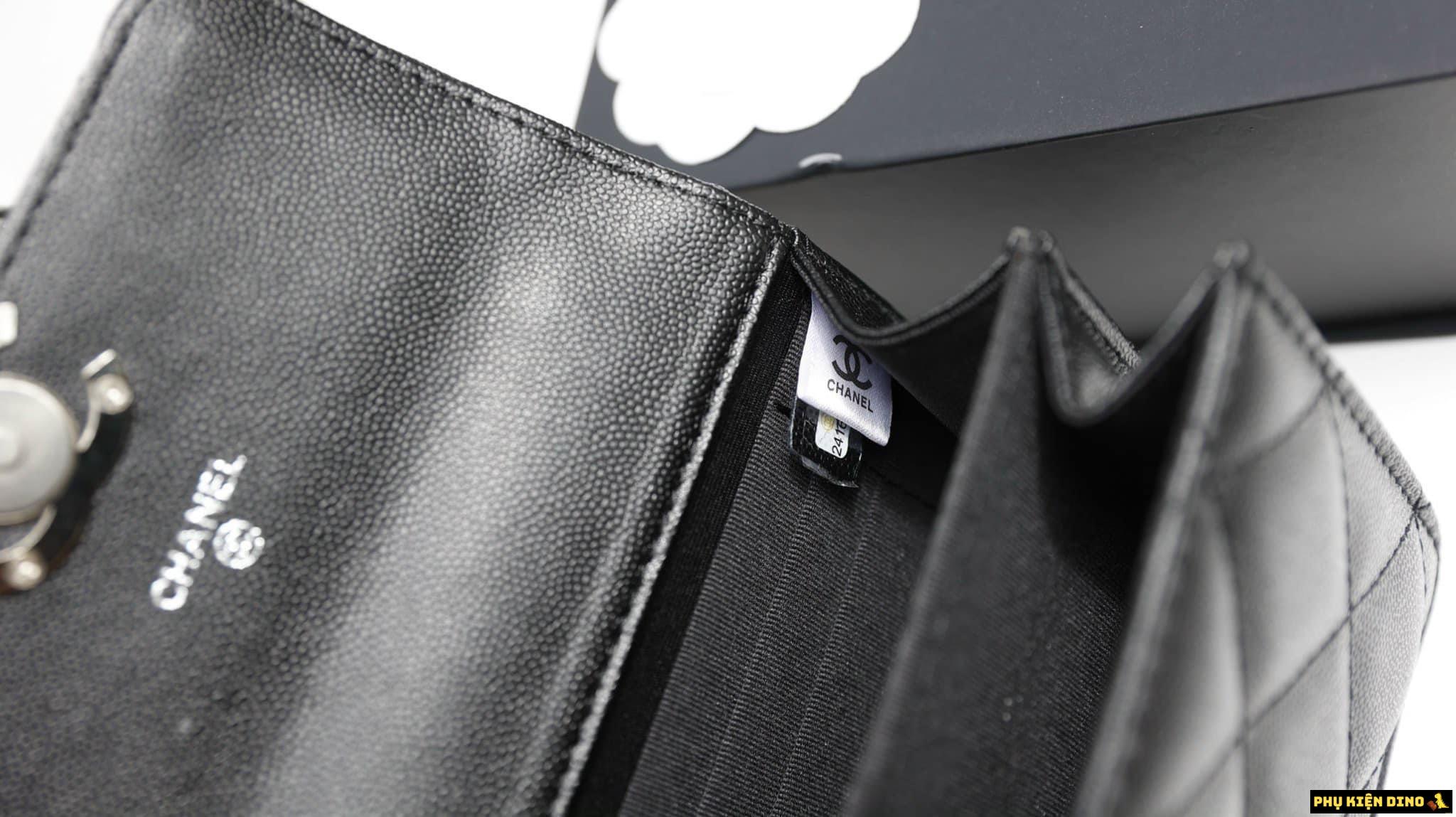 Túi Chanel Black White Caviar Leather Mini Size 16 8 Túi Chanel Black Caviar Leather