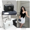 Túi Chanel Black White Caviar Leather Mini Flap Bag Size 16