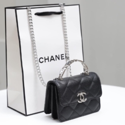 Túi Chanel Black White Mini Size 16