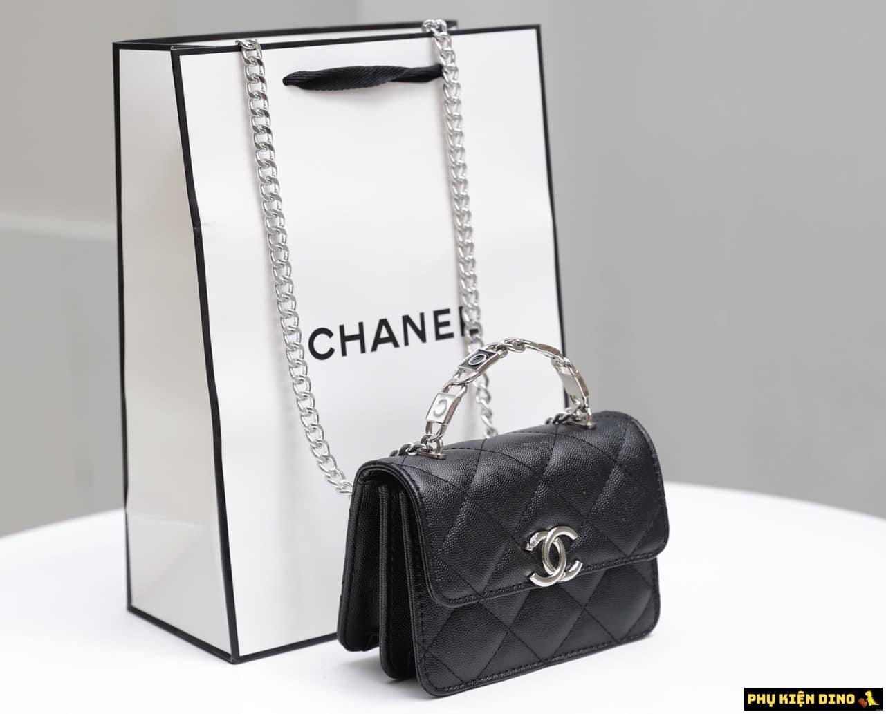 Túi Chanel Black White Mini Size 16