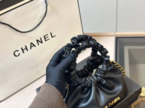 Túi Chanel Đen Quai Tròn Đen