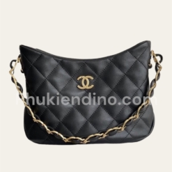 Túi Chanel Hobo Size 22 Handbag Black Lambskin AS3562