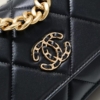 Túi Nữ Chanel CC Black Lambskin 19 Trắng Đen Size 20 21 Túi Chanel Lambskin 19 Đen Size 20