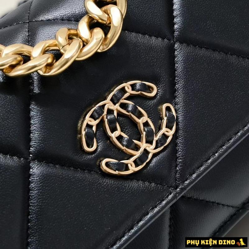 Túi Nữ Chanel CC Black Lambskin 19 Trắng Đen Size 20 10 Túi Chanel Lambskin 19 Đen Size 20