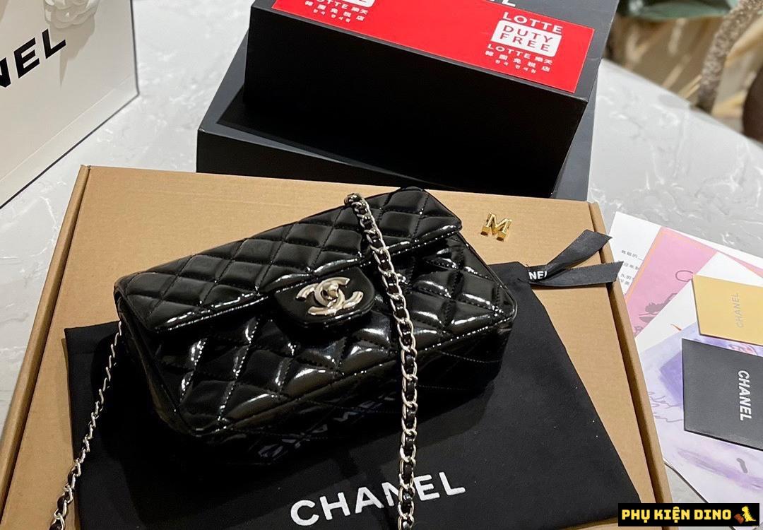 Túi Chanel Patent Leather Rectangular Mini Flap SHF-21763 9 Túi Chanel Patent Da bóng Size 19