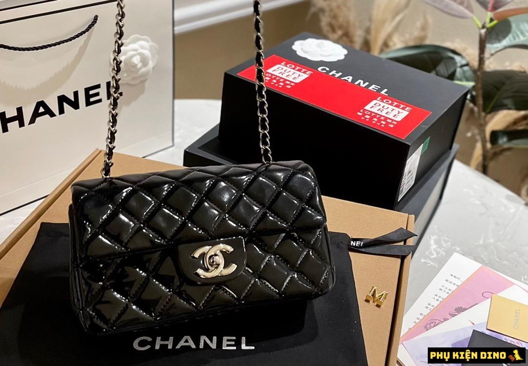 Túi Chanel Patent Leather Rectangular Mini Flap SHF-21763 8 Túi Chanel Patent Leather Rectangular Da Bóng