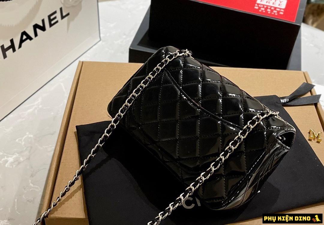 Túi Chanel Patent Leather Rectangular Mini Flap SHF-21763 6 Túi Chanel Patent Leather Rectangular Mini Flap Màu đen Bóng