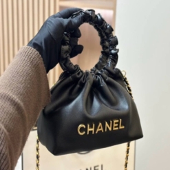 Túi Chanel Quai Tròn Dây Vàng