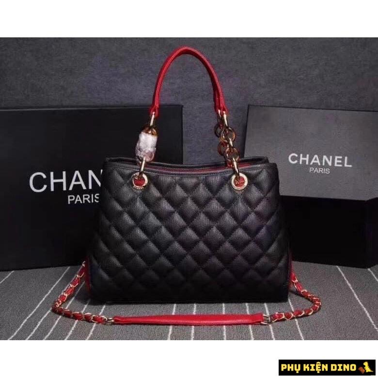 Túi Chanel Super Size 30 Sang Trọng Màu Đen Đỏ 3 Túi Chanel Super Size 30 Black