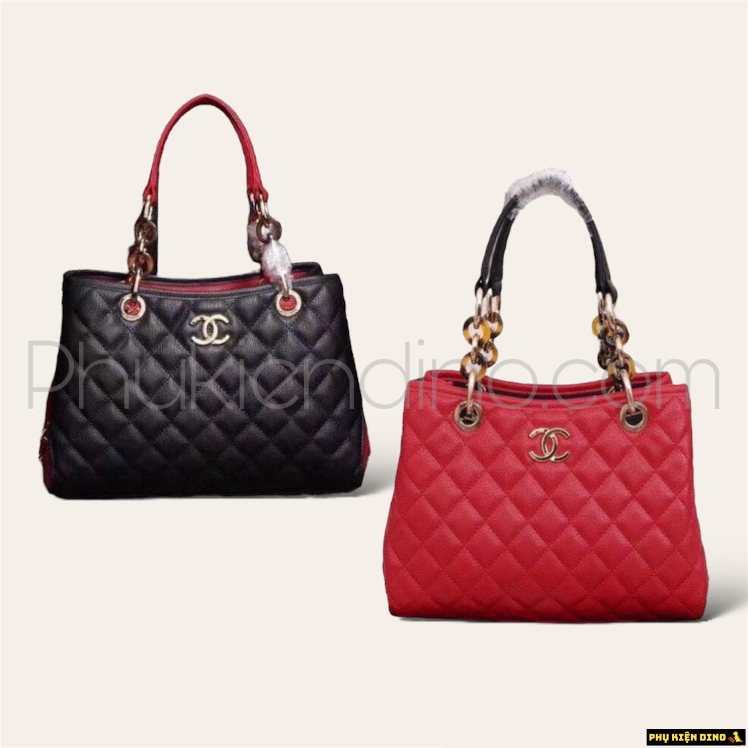 Túi Chanel Super Size 30 Sang Trọng Màu Đen Đỏ 1 tui chanel super size 30 sang trong mau den do