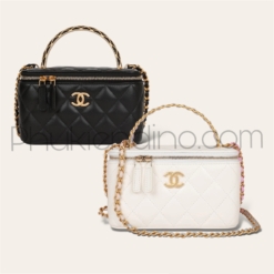 Túi Chanel Vanity Lambskin Brushed Gold Hardware