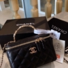 Túi Chanel Vanity Lambskin Brushed Gold Hardware 17 Túi Chanel Vanity Lambskin Brushed Gold Hardware Màu Đen