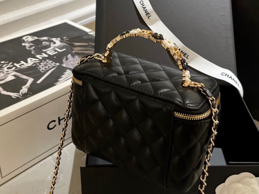 Túi Chanel Vanity Top Handle Case Black