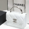 Túi Chanel Black White Caviar Leather Mini Size 16 12 Túi Chanel White Caviar Leather Mini Flap Bag Size 16