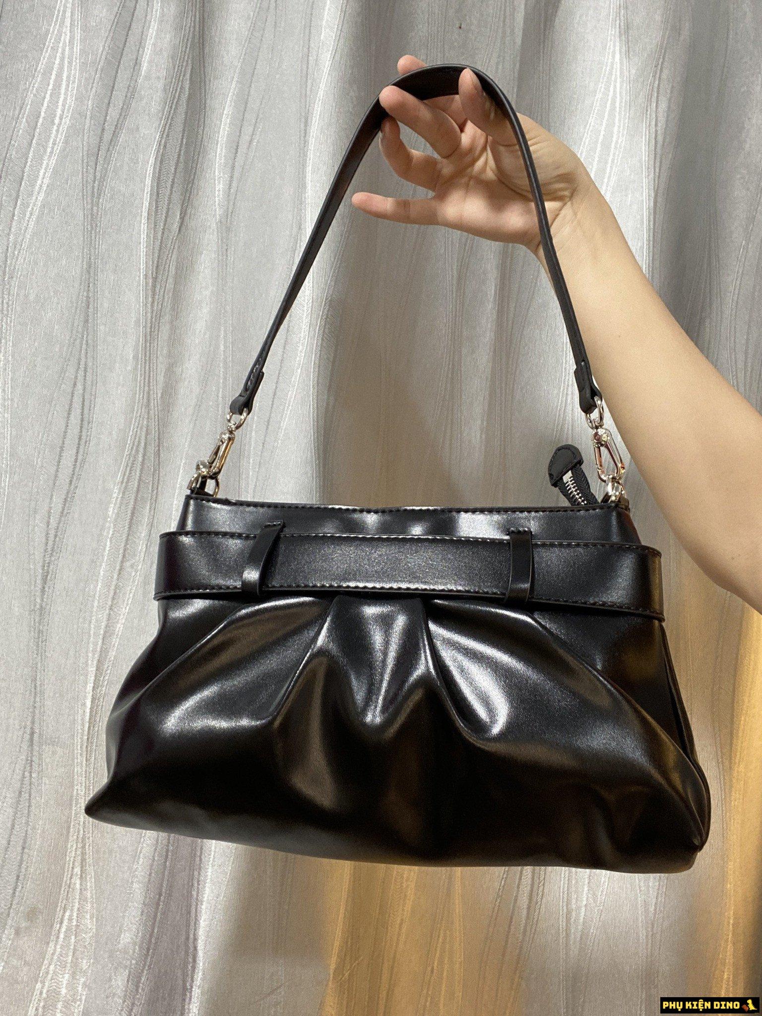 Túi Charles & Keith Avis Belted Ruched Noir Màu Đen CK2-40671571 7 Túi Charles & Keith Avis Belted Ruched Noir Black