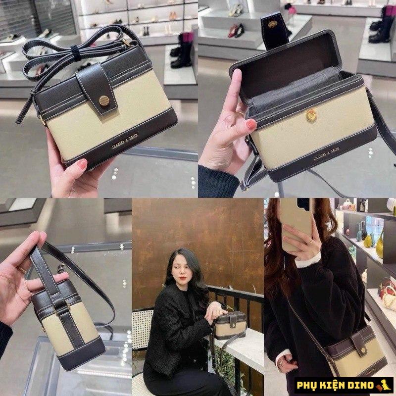 Túi Charles & Keith CNK Bronte Boxy Crossbody Bag 4 Túi Charles & Keith CNK Bronte Boxy Crossbody Bag Black Cream