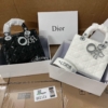 Túi Christian Dior Lady Cannage Calfskin Da Bóng 10 Túi Christian Dior Lady Cannage Calfskin Da Bóng Màu Trắng Đen