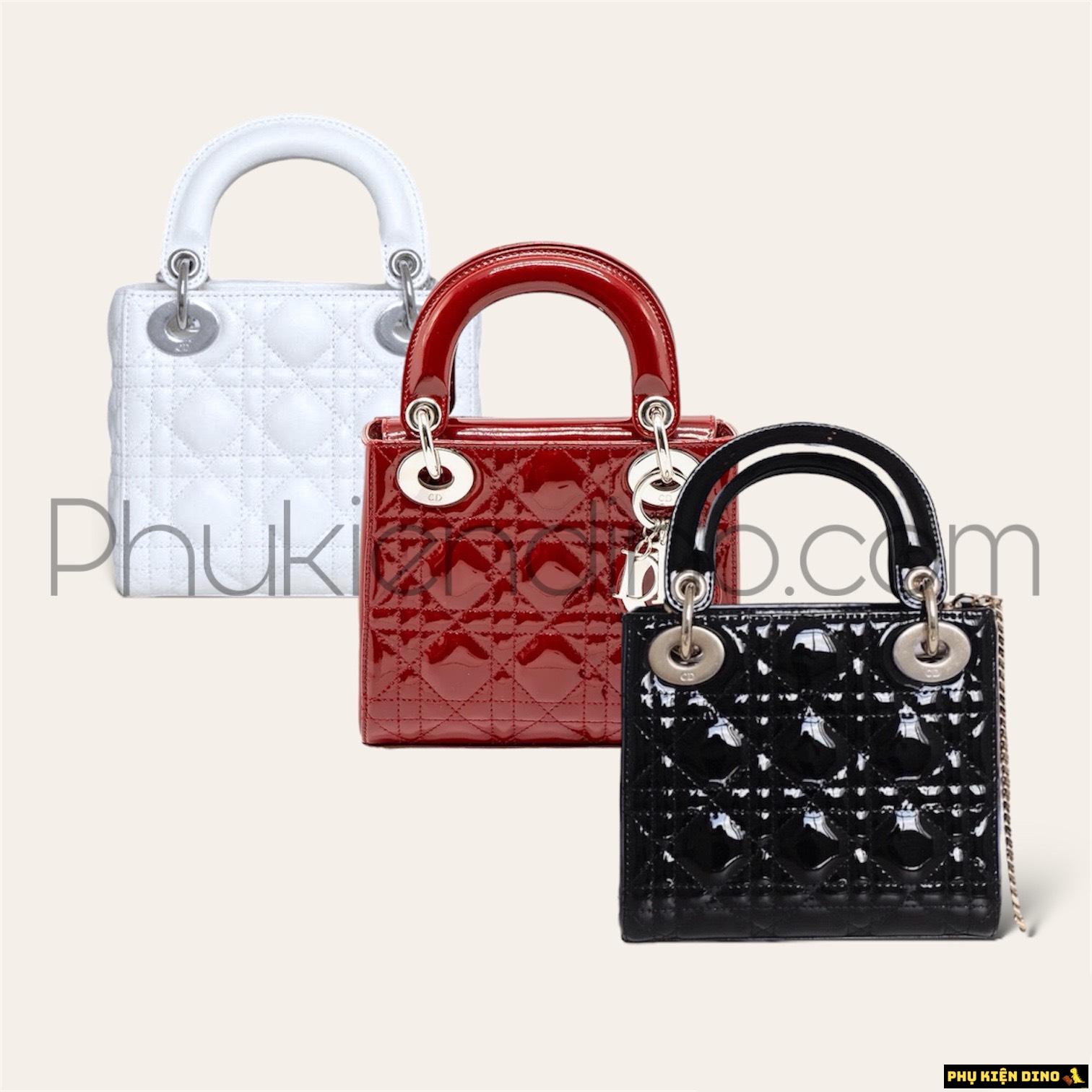 Túi Christian Dior Lady Cannage Calfskin Da Bóng 1 Túi Christian Dior Lady Cannage Calfskin Da Bóng