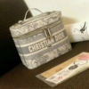 Túi Christian Dior Travel Vanity Case Cannage 8 Túi Christian Dior Travel Vanity Case Cannage Xám