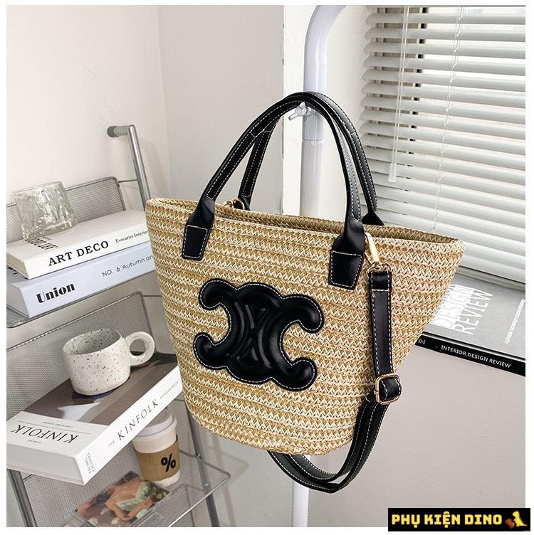 Túi Cói Celine Mini Vintage Nâu Đen Trắng 8 Túi Cói Celine Mini Vintage Đen
