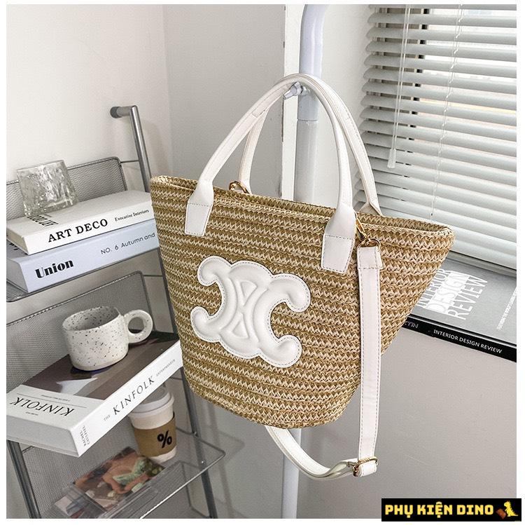 Túi Cói Celine Mini Vintage Nâu Đen Trắng 6 Túi Cói Celine Mini Vintage Trắng