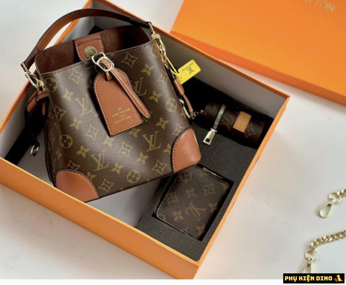 Túi Combo 3 Túi Louis Vuitton LV Petite Malle Monogram 2 Túi Combo 3 Túi Louis Vuitton Ví Móc Khóa