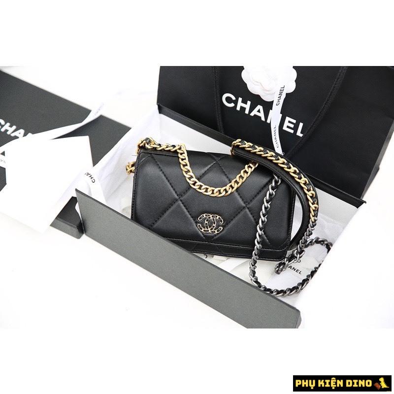 Túi Đeo Chéo Nữ Chanel CC Black Lambskin 19 Black