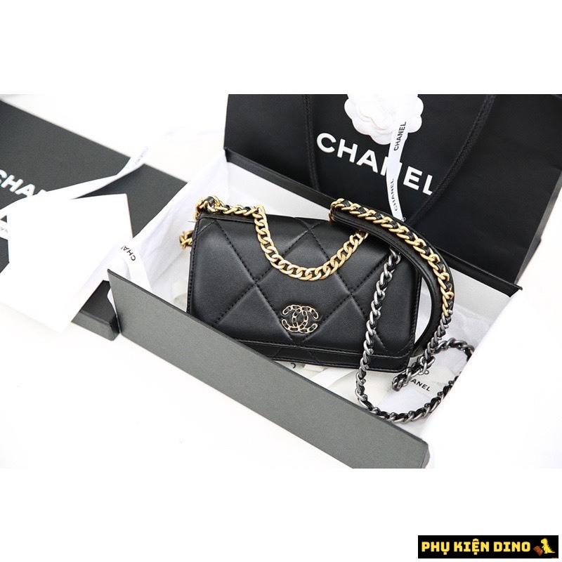 Túi Nữ Chanel CC Black Lambskin 19 Trắng Đen Size 20 9 Túi Đeo Chéo Nữ Chanel CC Black Lambskin 19 Black