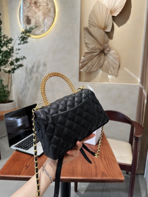 Túi Đeo Chéo Nữ Chanel CC Black Size 22