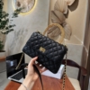 Túi Đeo Chéo Nữ Chanel CC Size 22 Màu Đen Quai Thép