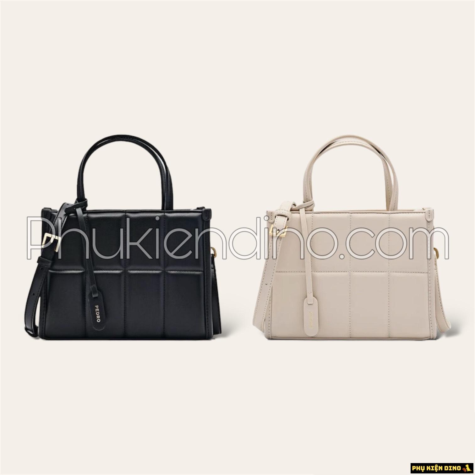 Túi Đeo Chéo Nữ Pedro Mini Quilted Handbag Trắng Đen 1 Túi Đeo Chéo Nữ Pedro Mini Quilted Handbag Trắng Đen