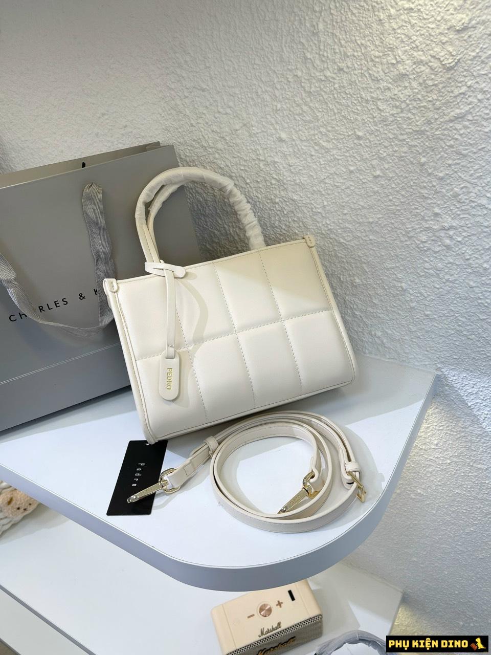 Túi Đeo Chéo Nữ Pedro Mini Quilted Handbag Trắng Đen 15 Túi Đeo Chéo Nữ Pedro Mini Quilted Handbag Trắng