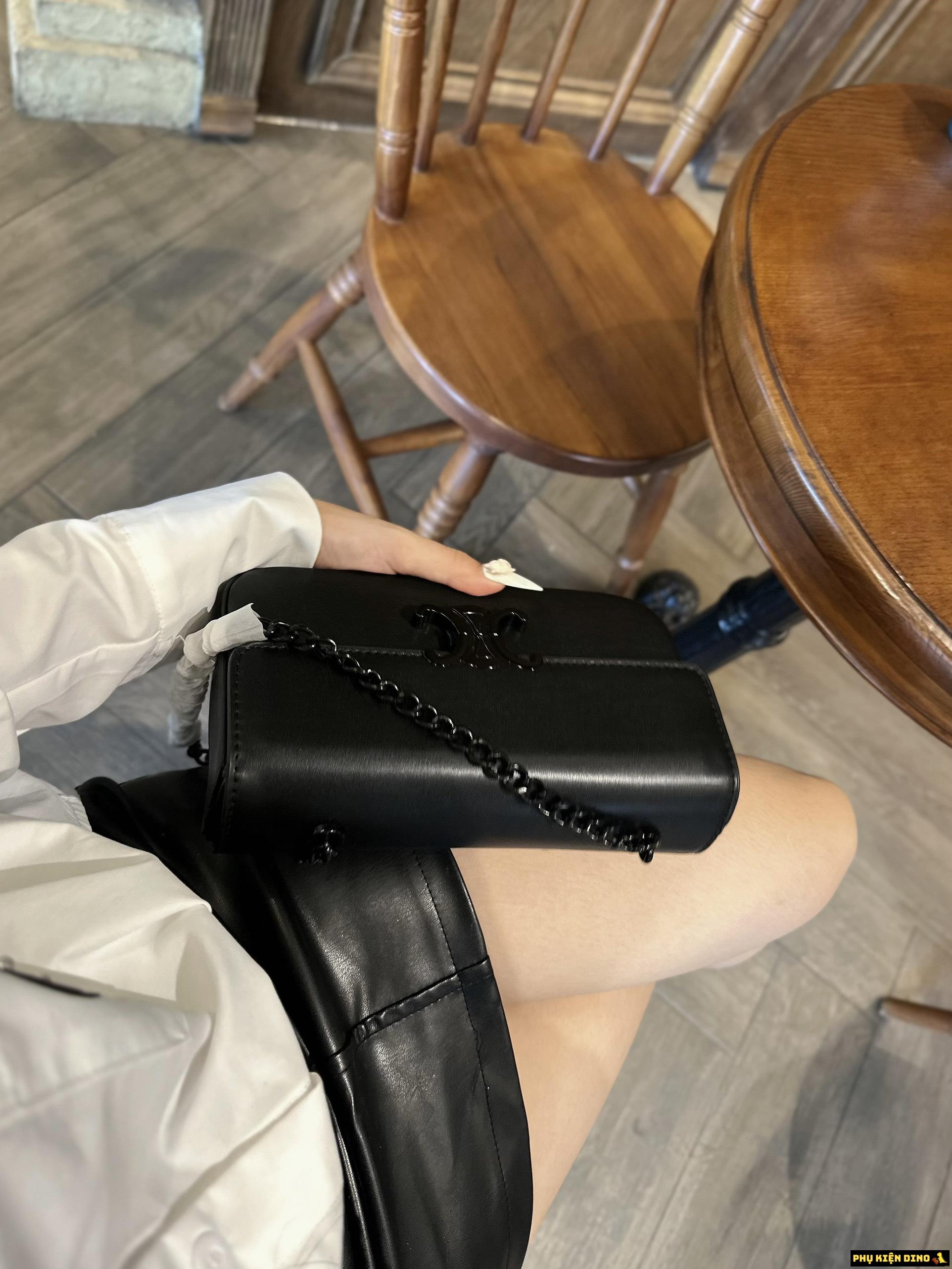 Túi Đeo Vai Celine Claude Shoulder Bag Black Màu Đen 5 Túi Đeo Vai Celine Màu Đen