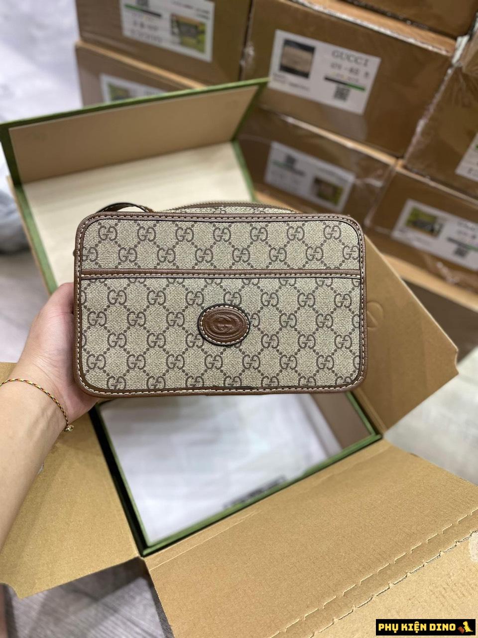 Túi Đeo Vai Gucci GG Shoulder Bag 4 Màu 4 Túi Đeo Vai Gucci GG Shoulder Bag Màu Be Viền Nâu
